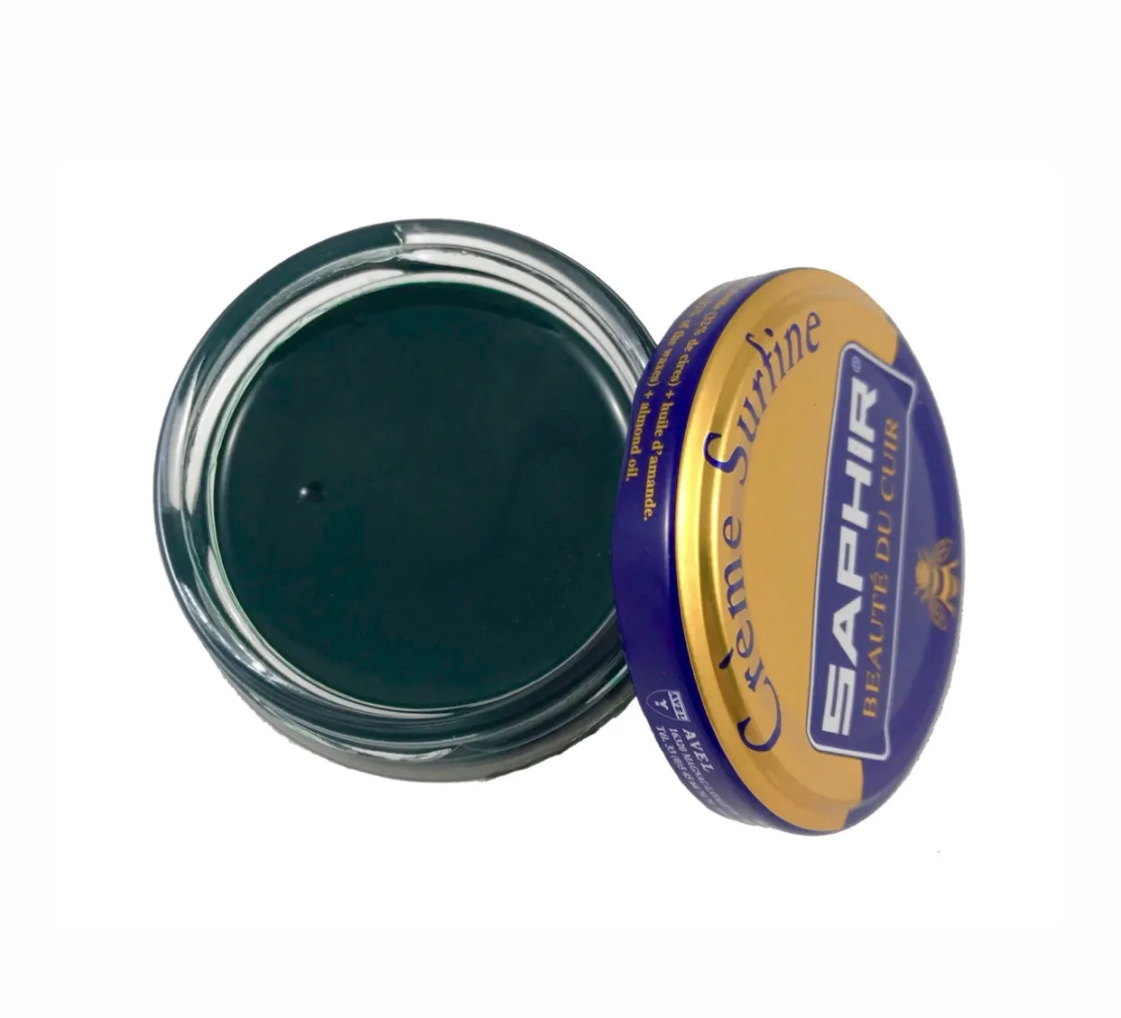 Saphir Vert Fonce Dark Green Renovating Cream Polish 50ml Made In France