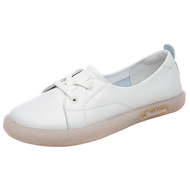 Sequins Star Design Casual Lace-Up Distressed White Sneakers
