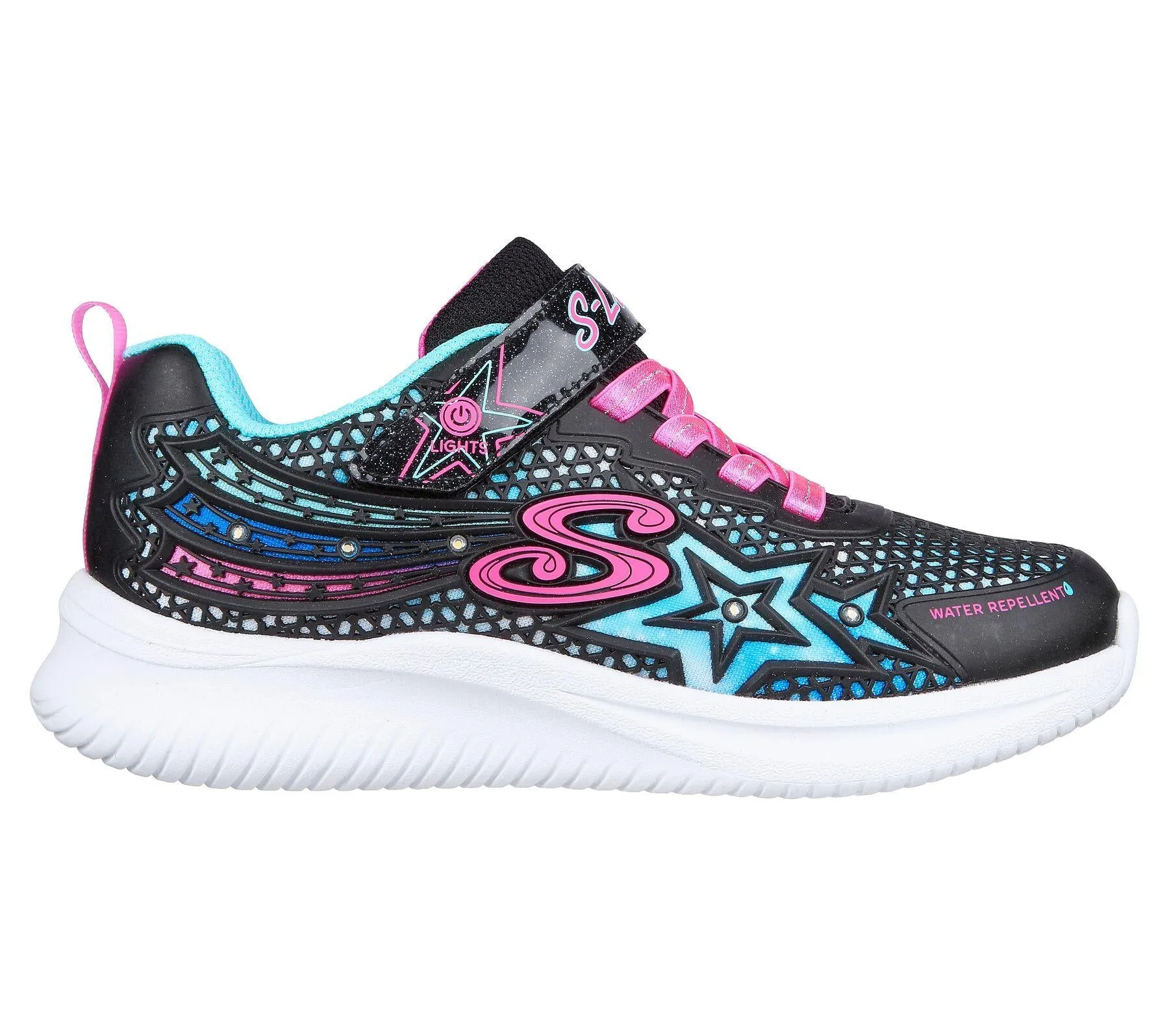 Skechers (GAR302323L) Childrens Sports Jumpsters Wishful Star Shoes in UK 1.5 to 13.5
