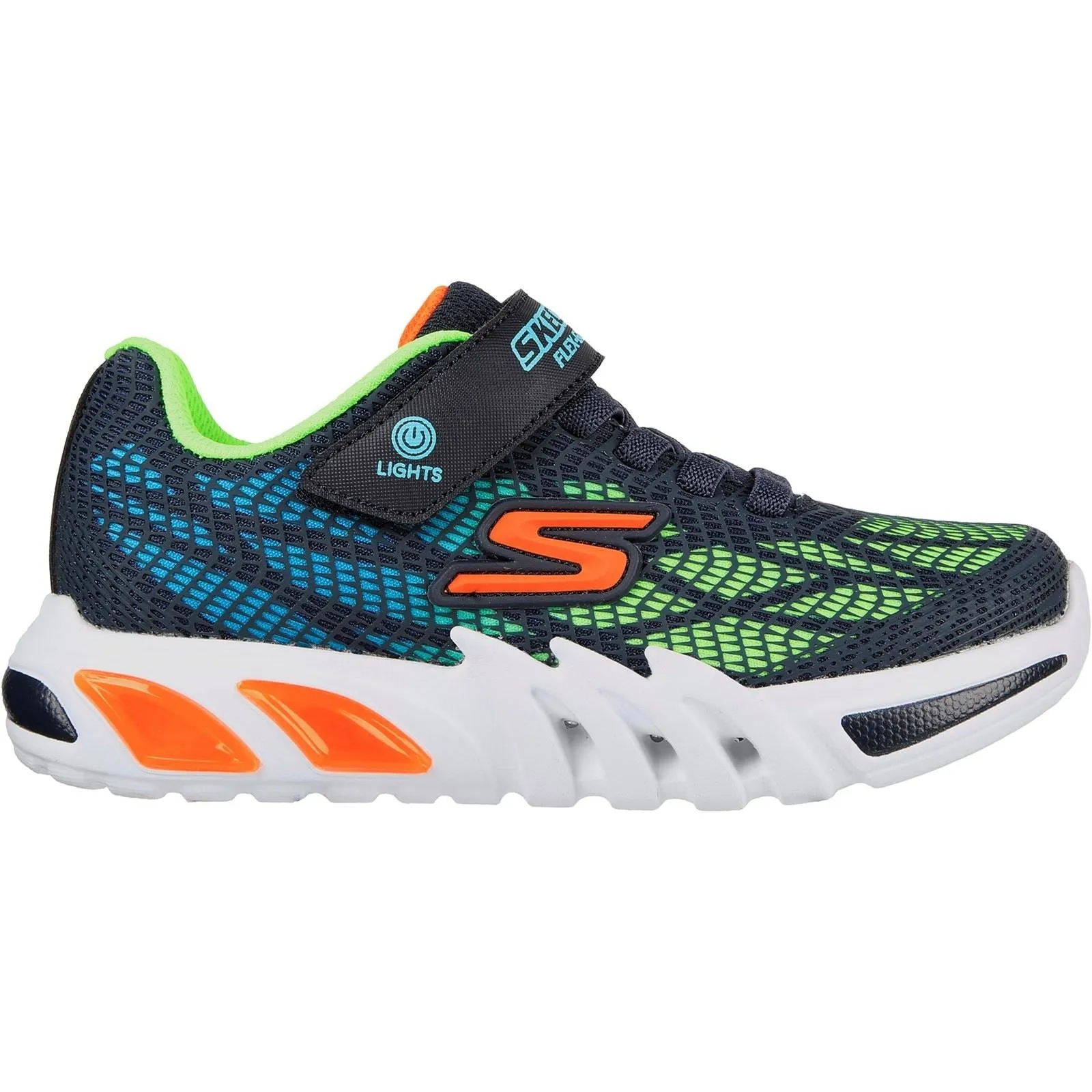 Skechers (GAR400137L) Childrens Sports Flex-Glow Elite Vorlo Shoes in UK 1.5 to 13.5