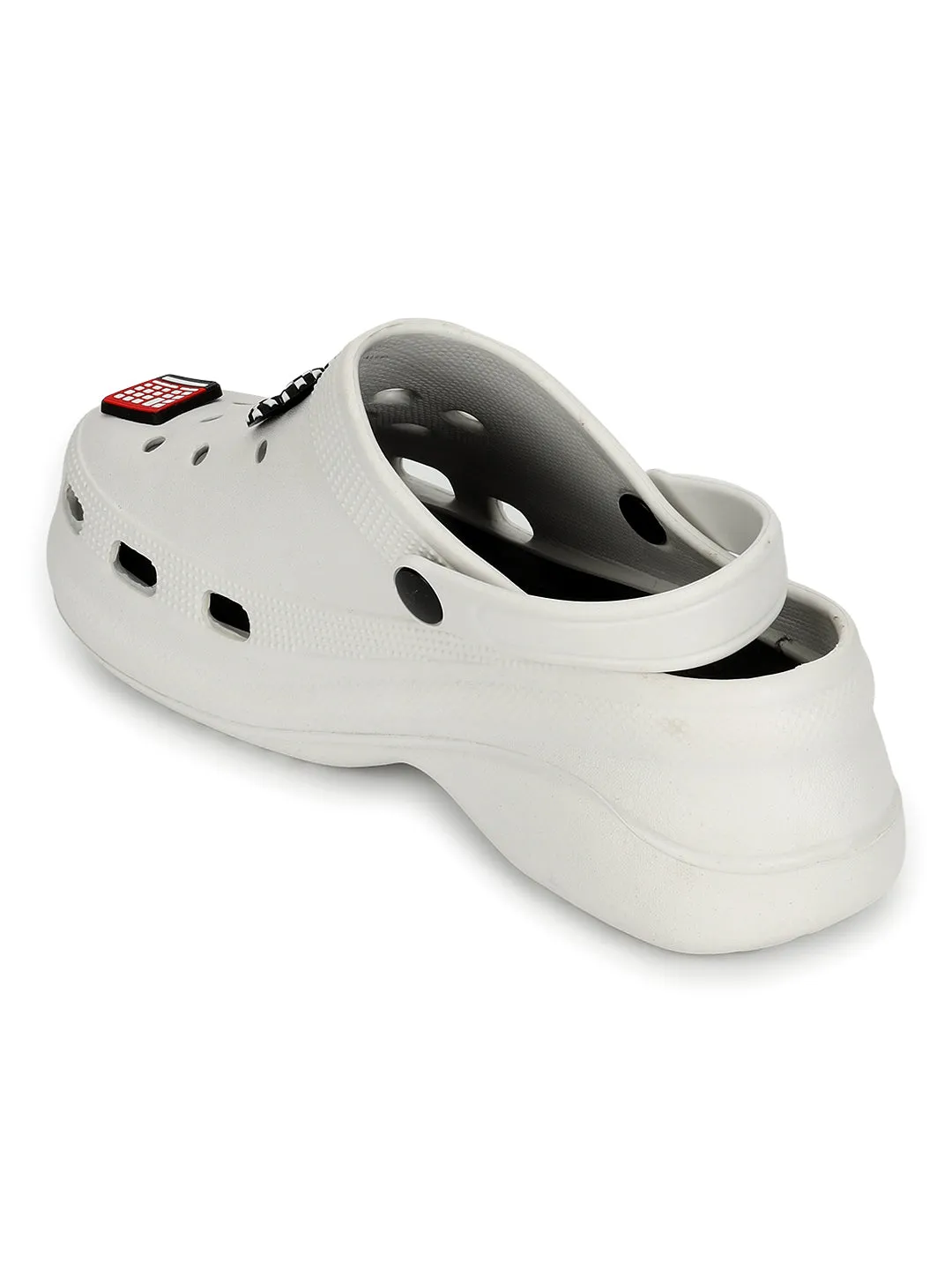 White Stylish Slip-On Clogs For Women (TC-LCLOG5-WHT)