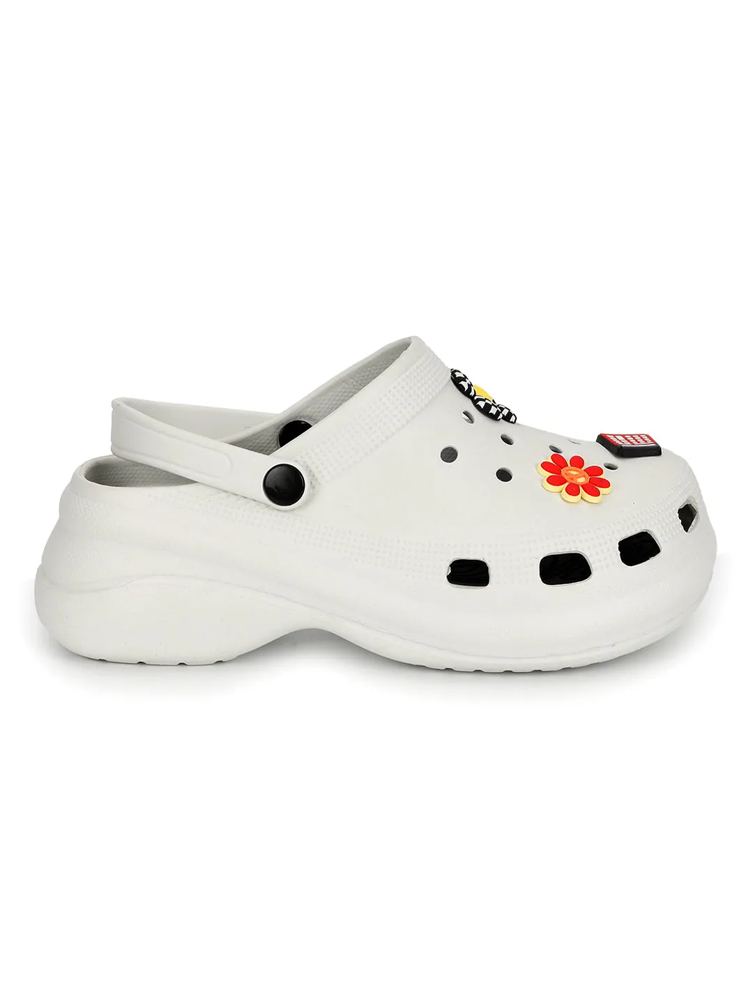 White Stylish Slip-On Clogs For Women (TC-LCLOG5-WHT)