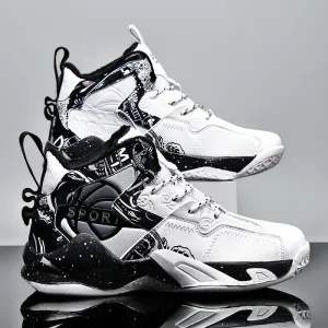 Winter large cotton basketball shoes for men plus velvet and cotton to keep warm sports running shoes for teenagers and middle school students practical sneakers