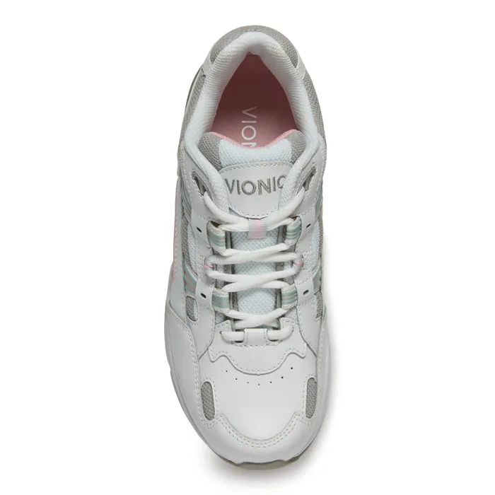 Womens Vionic Classic Walker Sneaker White/Pink